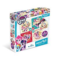 Пазл 4 в 1 My Little Pony Зима Блестящие каникулы + открытки