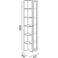 Угловой пристрой  левый №13 Беатрис Дуб млечный