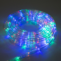 LED шнур 10 мм, круглый, 10 м, чейзинг, 2W-LED/м-24-220V, с контр. 8р, МУЛЬТИ