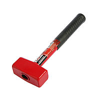 Кувалда кованая LOM, 1 кг, металлическая обрезиненная рукоятка