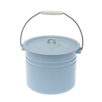 Ведро цельнотянутое 9 л, с крышкой, светлое