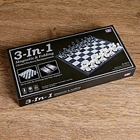 Игра настольная 3 в 1: шахматы, шашки, нарды, поле 32 × 32 см