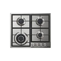 Варочная поверхность Körting HG 665 CTX, газовая, 4 конфорки, серебристая