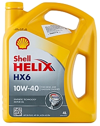 Масло моторное Shell Helix HX6 10W-40 4 л синт.