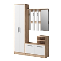 Шкаф Энтер 540х343х2080 Дуб сонома/белый