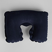 Подушка для шеи дорожная, надувная, цвет синий