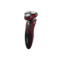 Бритва Бердск 3313AC, роторная, 3 головки, сухое/влажное бритьё, от сети, чёрно-красная