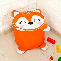 Мягкая игрушка «Пуфик Лиса» 40см х 40см, цвет оранжевый