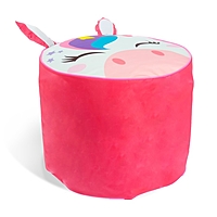Мягкая игрушка «Пуфик Единорог» 40см х 40см, цвет розовый