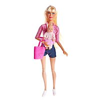 Кукла-модель Молодая мама с пупсом и аксессуарами в ассорт.