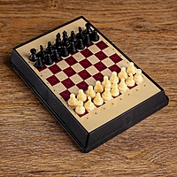 Игра настольная "Шахматы малые", с ящиком, магнитная, в коробке, 17х12 см