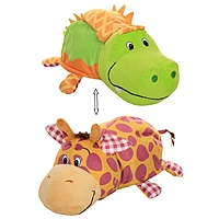 Мягкая игрушка-вывернушка Крокодильчик-Жираф с ароматом 40см