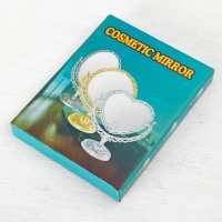 Зеркало настольное "Ажур", круглое, d=12см, двустороннее, с увеличением, цвет серебристый