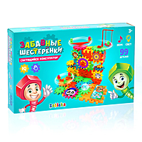 Конструктор «Забавные шестерёнки», световые и звуковые эффекты, работает от батареек, 99 деталей