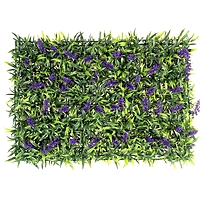 Газон-коврик искусственный, 40 × 60 см, «Фиолетовые цветы»