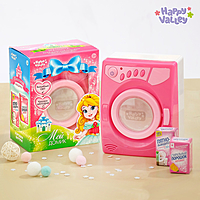 Бытовая техника «Стиральная машина», световые и звуковые эффекты, барабан вращается, цвет розовый