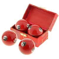 Поющие шары Баодинга (шары здоровья) (набор 2шт) d=4,5 см "Инь и Ян", цвета МИКС