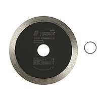 Диск алмазный отрезной TUNDRA, для реза плитки, сплошной, мокрый рез, 125 х 1.4 х 22 мм