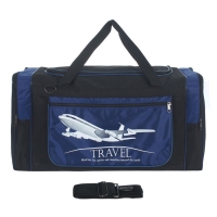 Сумка дорожная на молнии "Витязь", 1 отдел, 3 наружных кармана, синяя