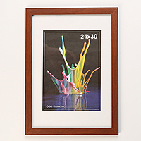 Фоторамка 21х30 см МДФ. №6 Итальянский орех, шир. 20 мм, толщ. 12 мм