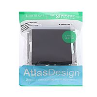 Выключатель SE ATLASDESIGN, 1 клавиша, 10 А, IP20, скрытый монтаж, карбон, ATN001011