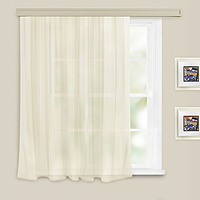 Штора вуаль однотонная 145х260 см молочная, 100% п/э