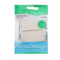 Выключатель SE ATLASDESIGN, 10 А, 2 клавиши, IP20, скрытый, бежевый, ATN000251