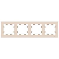 Рамка SE AtlasDesign, 4 поста, универсальная, бежевая, ATN000204