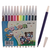 Фломастеры 12 цв в PVC пакете Зверюшки невентилируемый колпачок