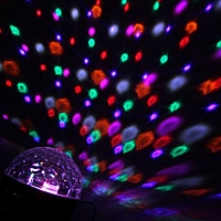 Световой прибор Хрустальный шар, диаметр 17,5 см, с музыкой, Bluetooth, V220