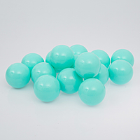 Шарики для сухого бассейна с рисунком, диаметр шара 7,5 см, набор 500 штук, цвет бирюзовый