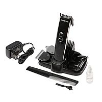 Машинка для стрижки Polaris PHC 3015RC, АКБ, 9 насадок, триммер, черная