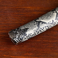 Сувенирное оружие «Катана на подставке», бежевые ножны под змеиную кожу