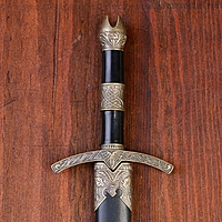 Кортик сувенирный, рукоять черная со вставкой из бронзы