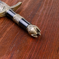 Кортик сувенирный, рукоять черная со вставкой из бронзы