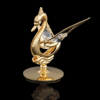 Сувенир «Лебедь», с кристаллами Сваровски, 5 см