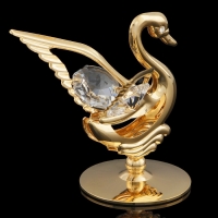 Сувенир «Лебедь», с кристаллами Сваровски, 5 см