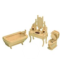 Сборная деревянная модель Ванная комната P035