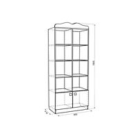 Стеллаж Фэнтези, 800х419х1905, Белый рамух