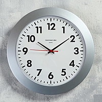 Часы настенные круглые "Классика в белом", d=30,5 см, выпуклое стекло, белые