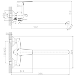 Смеситель для ванны Rossinka S35-33 универсальный хром