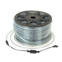 LED шнур 13 мм, круглый, 100 м, фиксинг, 2W-LED/м-36-220V. в компл. набор д/подкл. Синий
