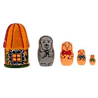 Матрёшка "Три поросёнка" 5 в 1
