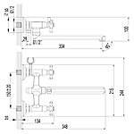 Смеситель для ванны Lemark Contour LM7451C хром