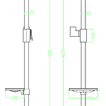 Душевая стойка Lemark LM8069С с прямоугольной мыльницей хром