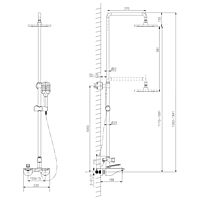 Смеситель для душа Lemark LM6862C, с верхней душевой лейкой, цвет хром