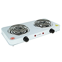 Плитка электрическая LuazON LHP-003, спираль, 2х1000 Вт, провод 65 см, d = 2 х 13 см