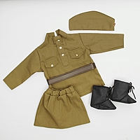 Военная форма для девочки "Солдаточка", 9-12 месяцев, рост 85 см