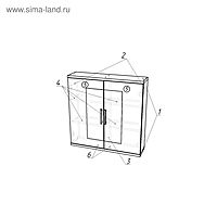 Шкаф навесной «Тиффани», 200×800×800 мм, цвет белый