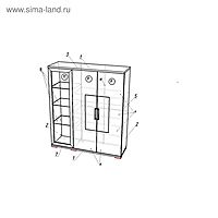 Сервант Тиффани, 380х1200х1380, Белый